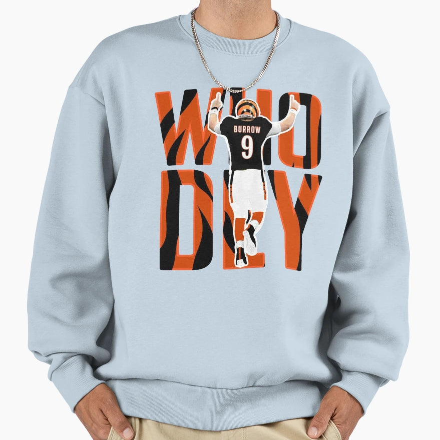 JB Who Dey American Football Sweatshirt - Graphic Print Unisex - T-Shirt, Sweatshirt, Hoodie