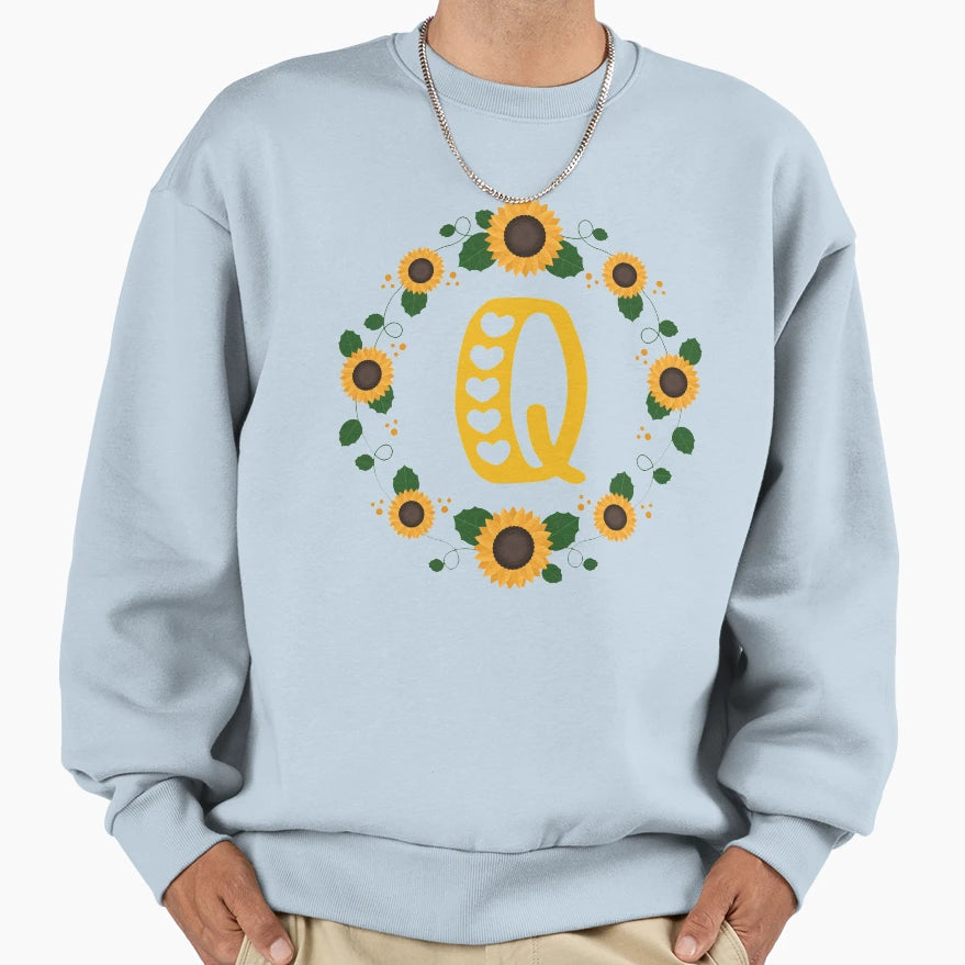 Monogram Letter Q Sweatshirt - Novelty Apparel for Adults - T-Shirt, Sweatshirt, Hoodie