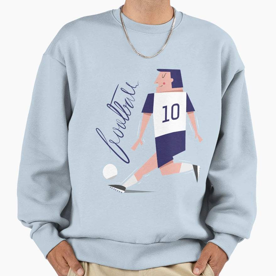 Football Player Sweatshirt - Aesthetic Graphic Unisex - T-Shirt, Sweatshirt, Hoodie