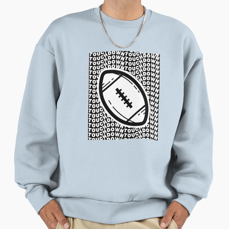 Touchdown I Love Football Sweatshirt - Minimalist Print Unisex - T-Shirt, Sweatshirt, Hoodie