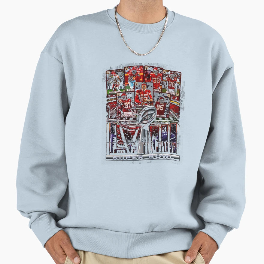 Kansas City Super Bowl Lviii Sweatshirt - Minimalist Print for Adults - T-Shirt, Sweatshirt, Hoodie