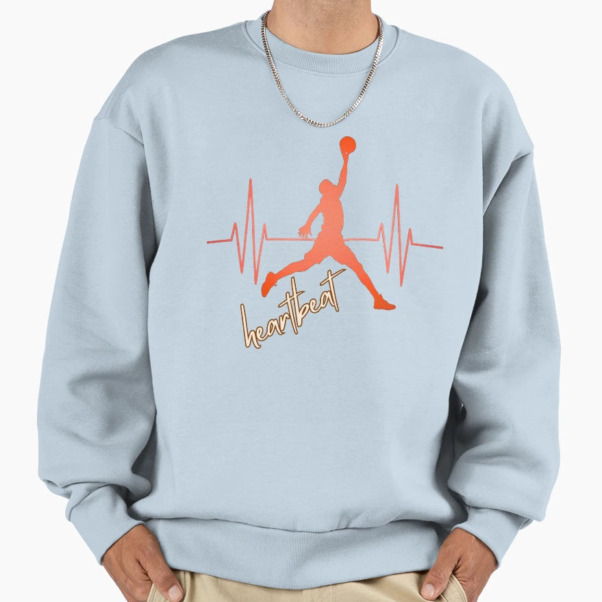 Basketball Heartbeat Motivate Your Sweatshirt - Unique Graphic for Adults - T-Shirt, Sweatshirt, Hoodie