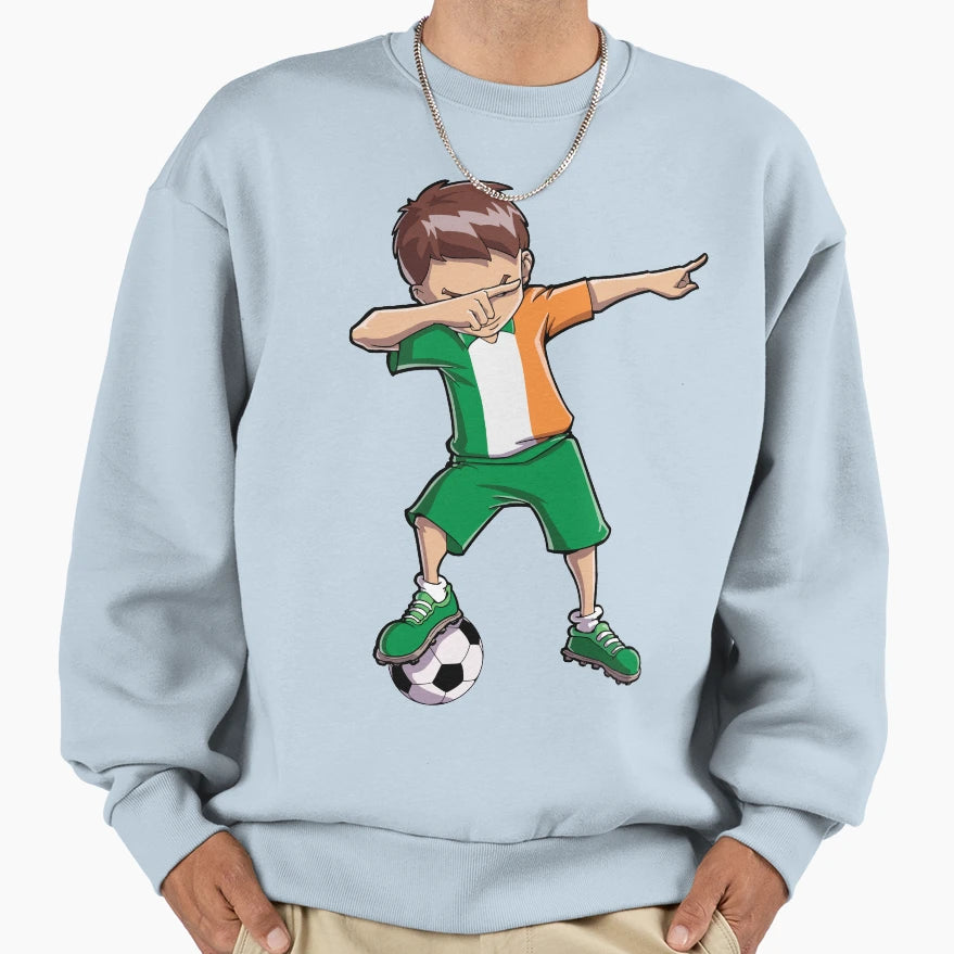 Dabbing Soccer Ireland Irish Football T-Shirt - Novelty Apparel for Adults - T-Shirt, Sweatshirt, Hoodie