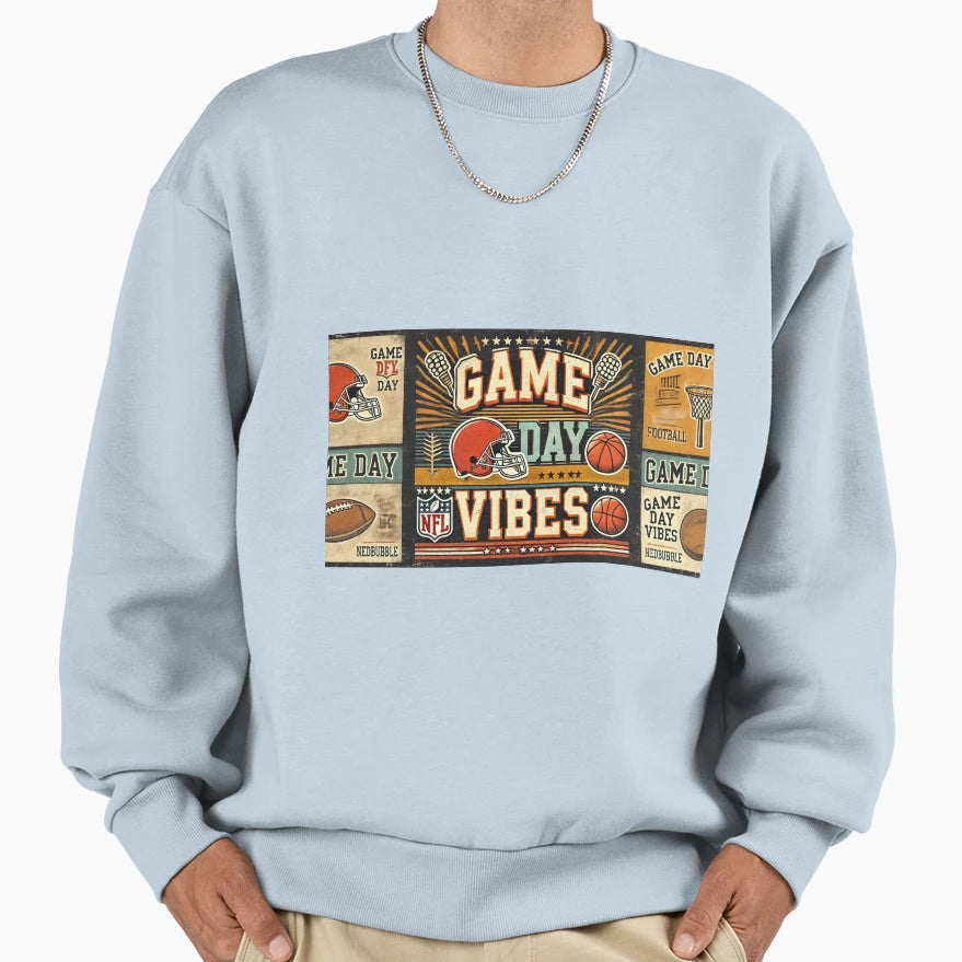 Game Day Vibes Sweatshirt - Unique Graphic for Adults - T-Shirt, Sweatshirt, Hoodie