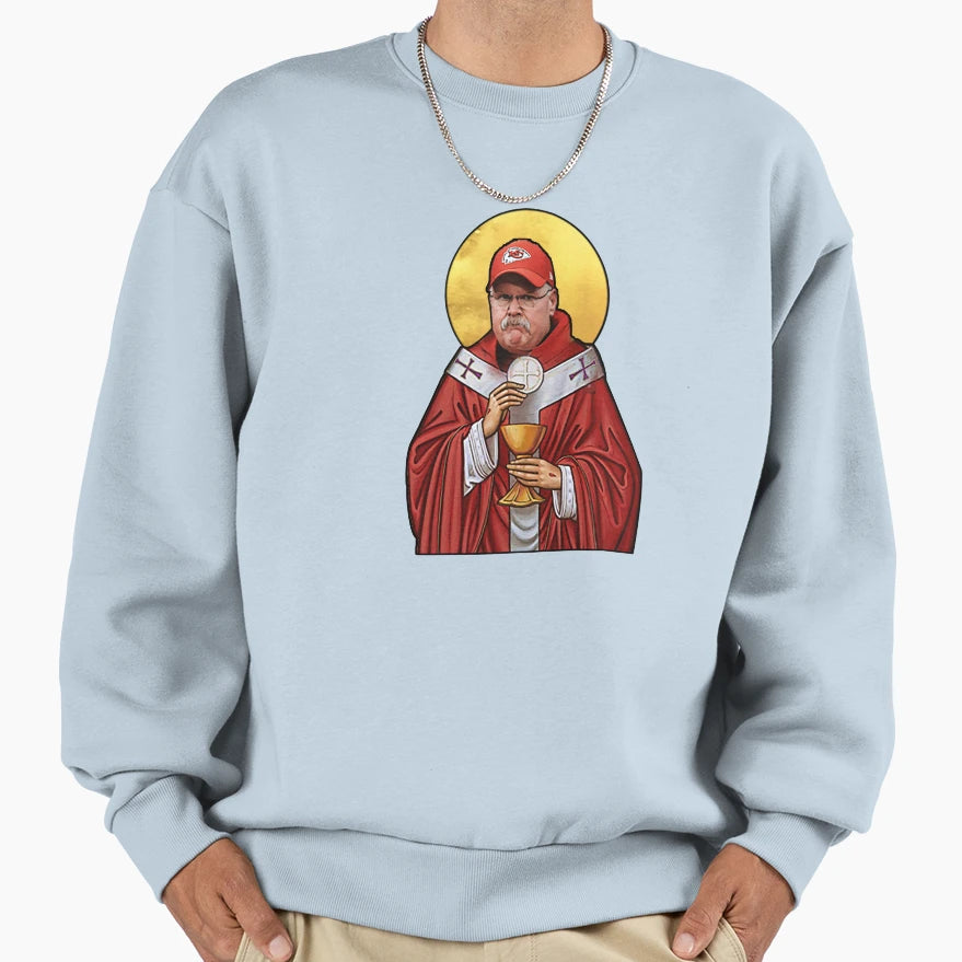 Saint Andy Reid Sweatshirt - Trendy Graphic for Adults - T-Shirt, Sweatshirt, Hoodie