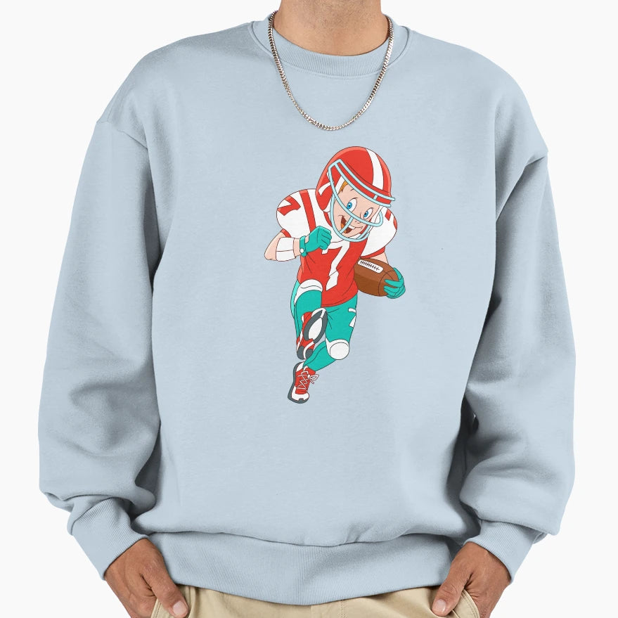 American Football Cartoon Sweatshirt - Unique Graphic Unisex - T-Shirt, Sweatshirt, Hoodie