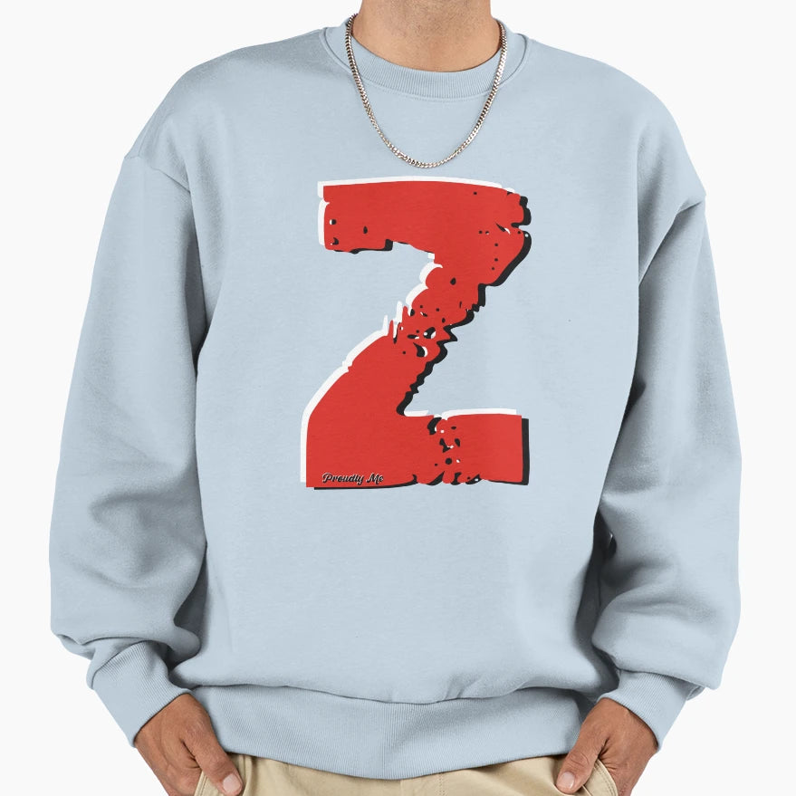 Initials Z Sweatshirt - Custom Art Print Unisex - T-Shirt, Sweatshirt, Hoodie
