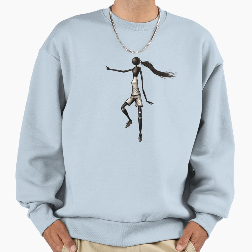 Stick Footballer Sweatshirt - Casual Everyday Wear for Adults - T-Shirt, Sweatshirt, Hoodie