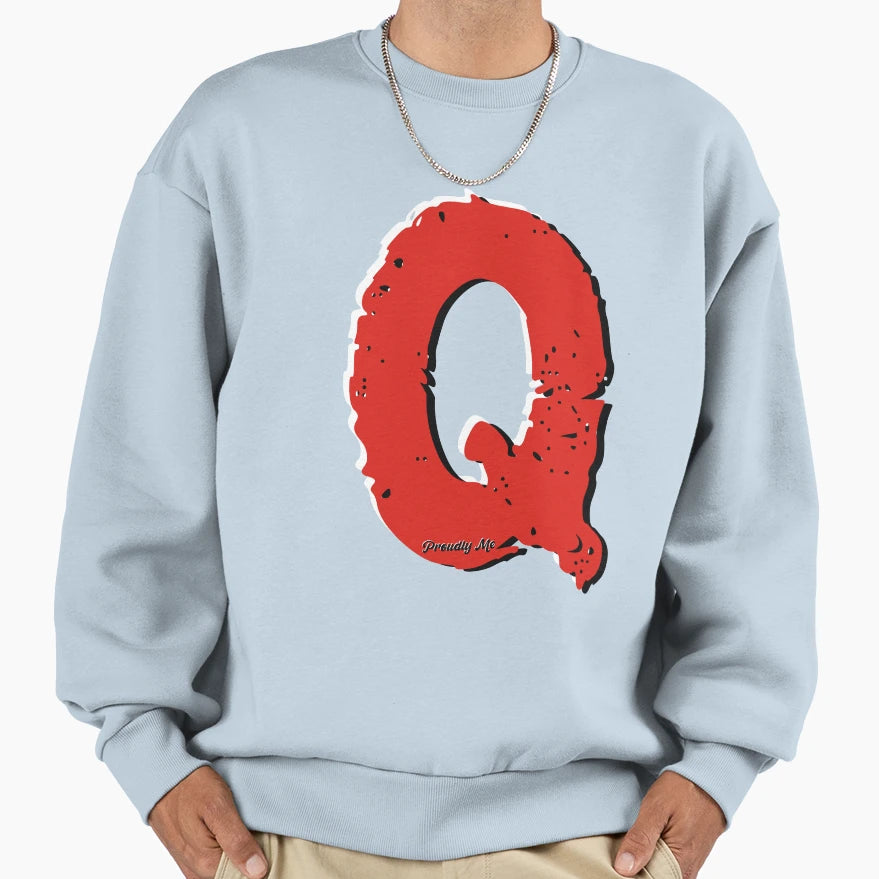 Initials Q Sweatshirt - Streetwear Style Unisex - T-Shirt, Sweatshirt, Hoodie