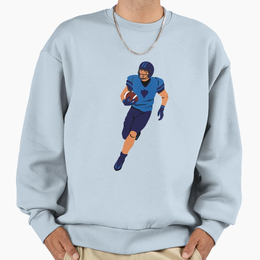American Football Cartoon Sweatshirt - Fun Novelty Design Men Women - T-Shirt, Sweatshirt, Hoodie