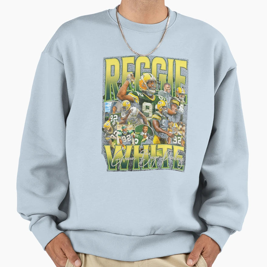 Reggie White Green Bay Bootleg Sweatshirt - Fun Novelty Design Unisex - T-Shirt, Sweatshirt, Hoodie