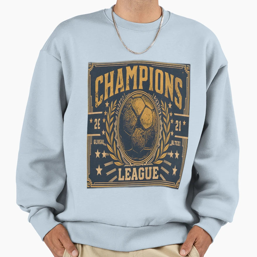 Champions League Art Deco Soccer Sweatshirt - Trendy Graphic Men Women - T-Shirt, Sweatshirt, Hoodie