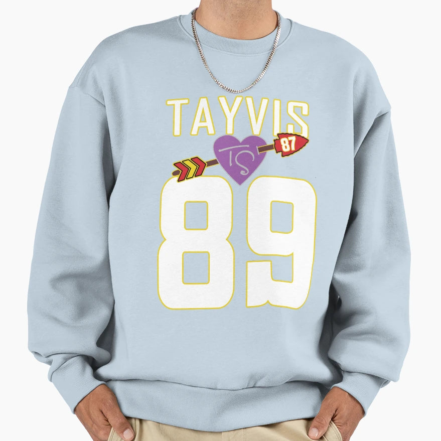 Tayvis Kelce Swift Romance 87 89 Red Sweatshirt - Custom Art Print Unisex - T-Shirt, Sweatshirt, Hoodie