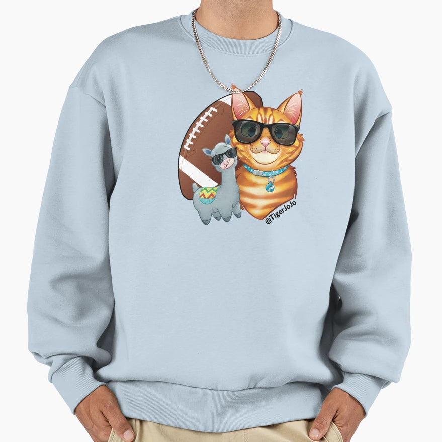 Jojo No Drama Football Cartoon Sweatshirt - Aesthetic Graphic Men Women - T-Shirt, Sweatshirt, Hoodie