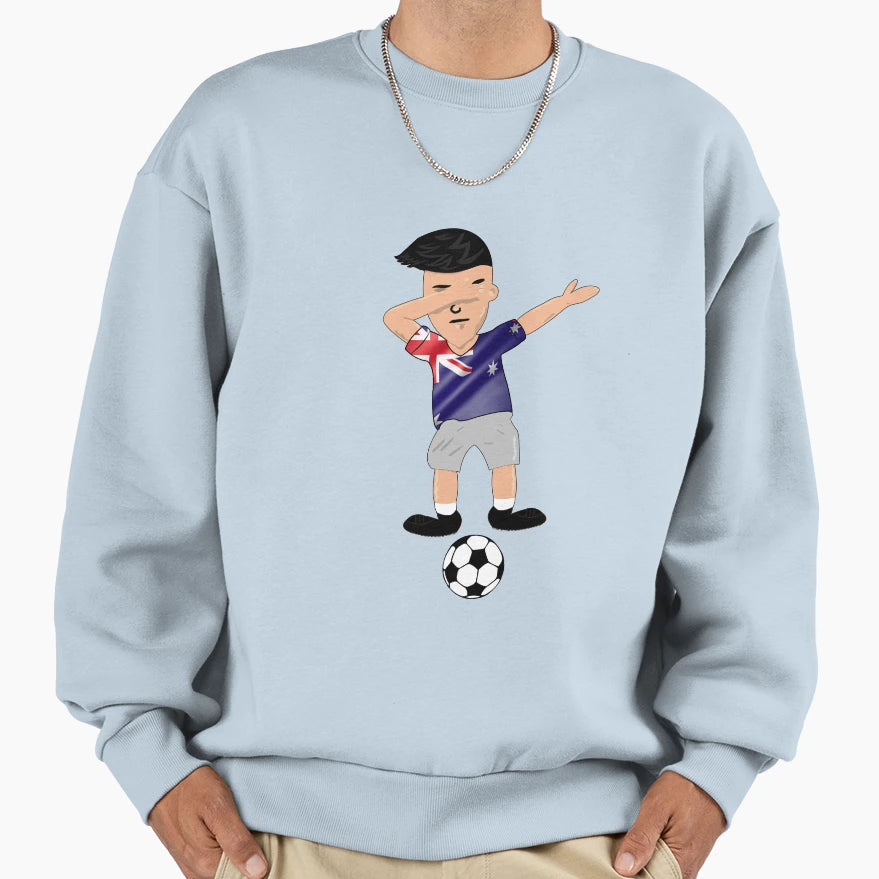 Dabbing Australia Soccer Sweatshirt - Aesthetic Graphic Unisex - T-Shirt, Sweatshirt, Hoodie