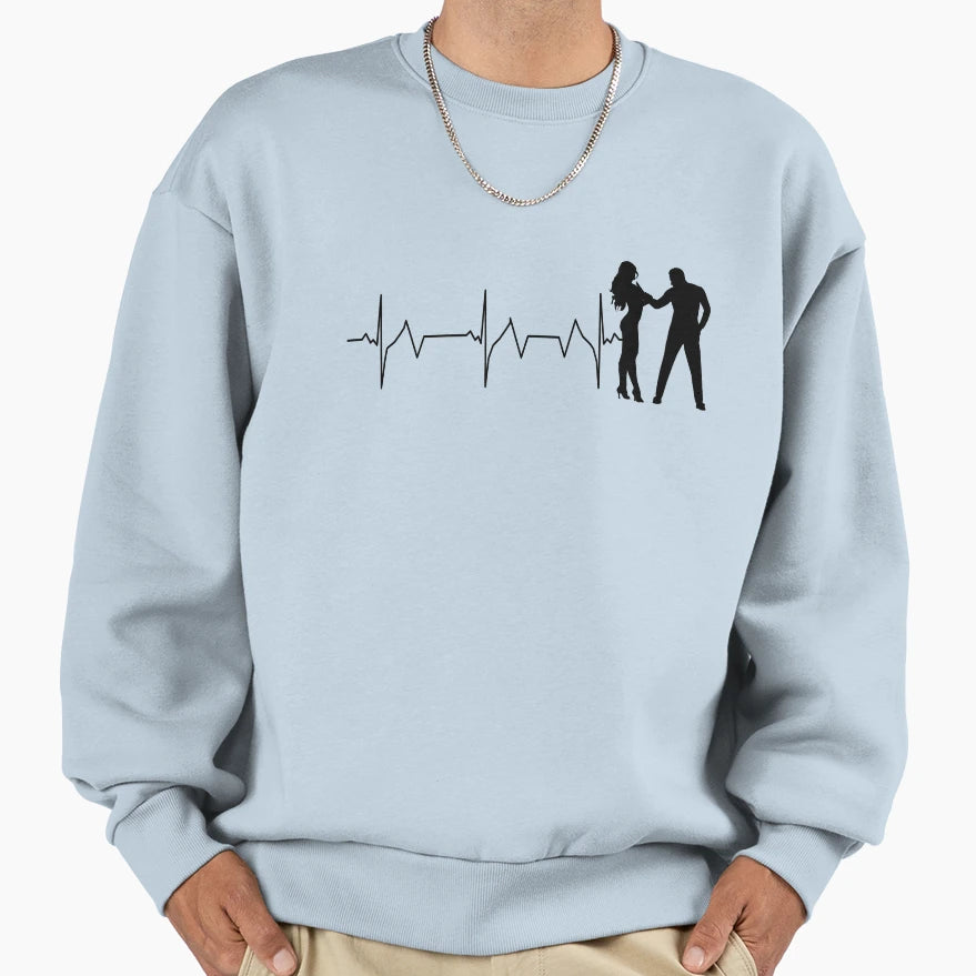 Heart Beat Sweatshirt - Aesthetic Graphic for Adults - T-Shirt, Sweatshirt, Hoodie