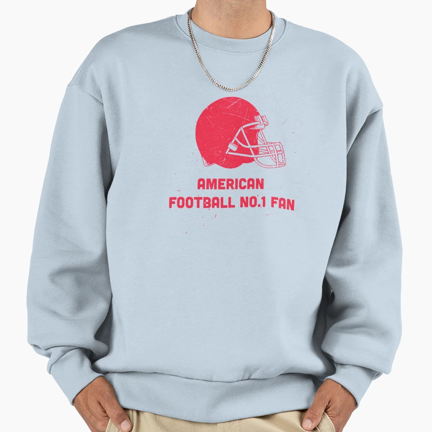 American Football No 1 Fan Sweatshirt - Aesthetic Graphic Men Women - T-Shirt, Sweatshirt, Hoodie