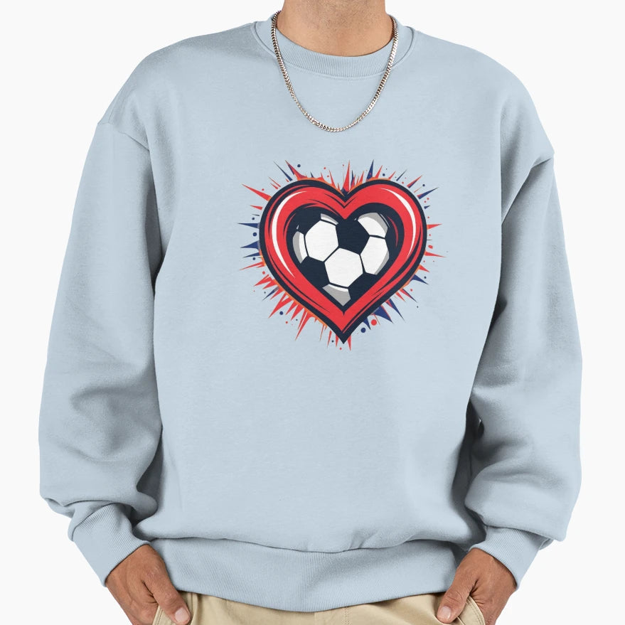 Soccer Love Sweatshirt - Casual Everyday Wear Men Women - T-Shirt, Sweatshirt, Hoodie