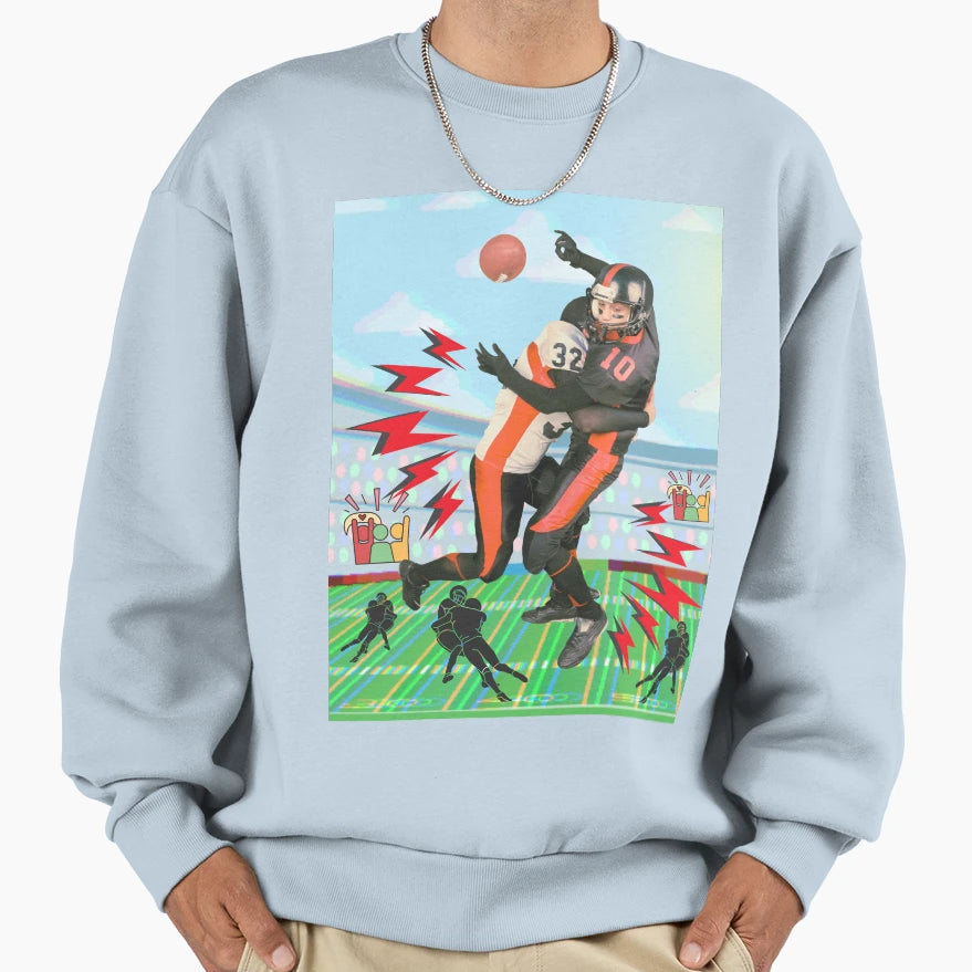 Football Tackle Sweatshirt - Custom Art Print Men Women - T-Shirt, Sweatshirt, Hoodie