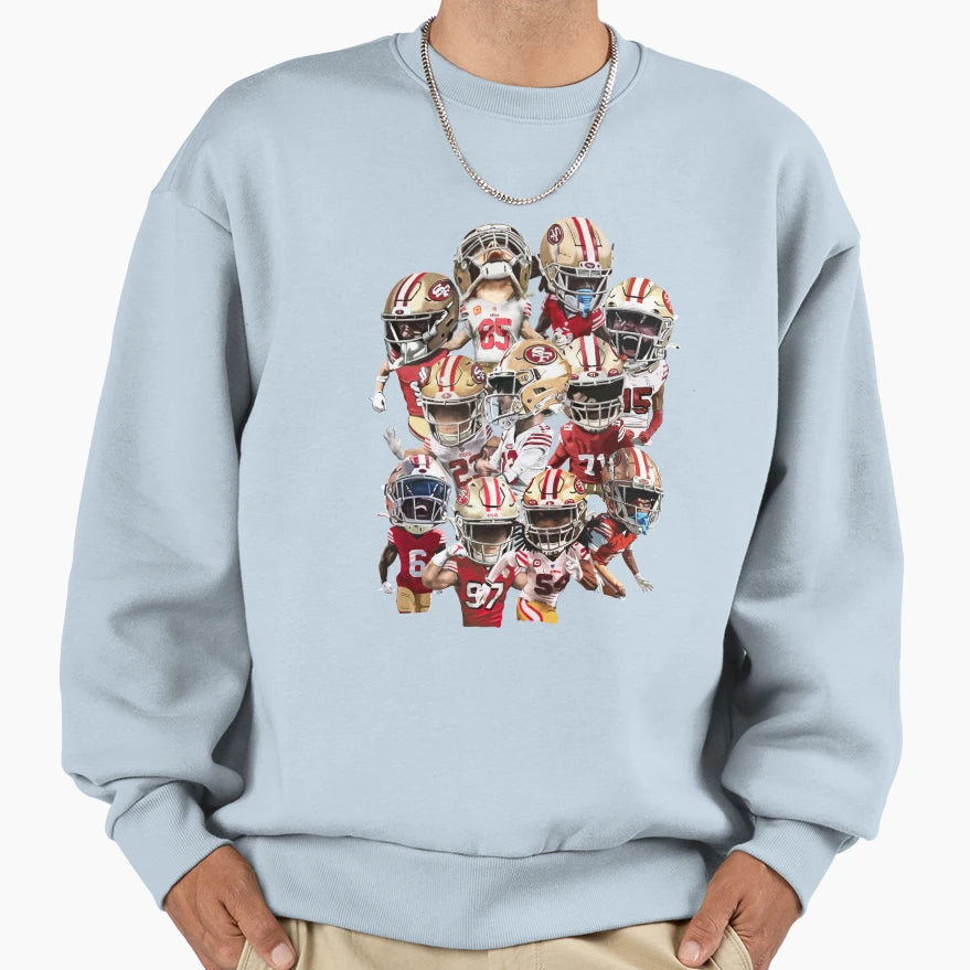 San Francisco 49Ers Niners Squad Sweatshirt - Minimalist Print Unisex - T-Shirt, Sweatshirt, Hoodie