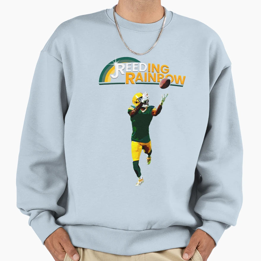 Jreeding Rainbow Football Wide Sweatshirt - Casual Everyday Wear Unisex - T-Shirt, Sweatshirt, Hoodie