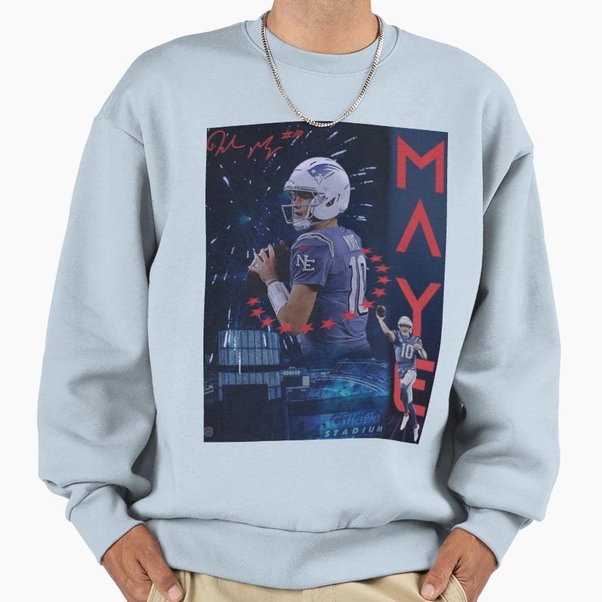 Drake Maye Sweatshirt - Unique Graphic for Adults - T-Shirt, Sweatshirt, Hoodie