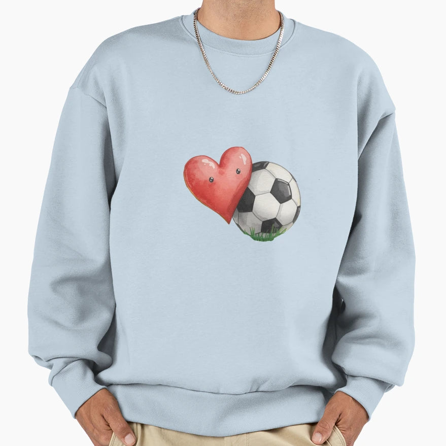 Love Soccer Sweatshirt - Trendy Graphic Unisex - T-Shirt, Sweatshirt, Hoodie