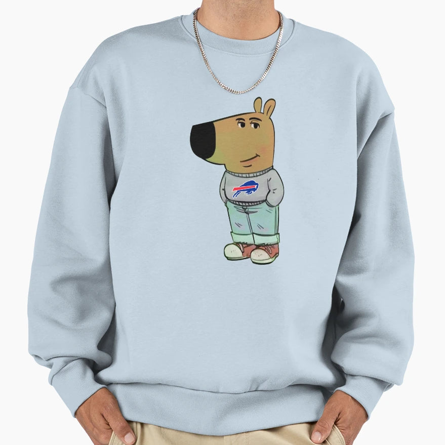 Buffalo Bills Just Chill Guy Meme Sweatshirt - Fun Novelty Design Men Women - T-Shirt, Sweatshirt, Hoodie