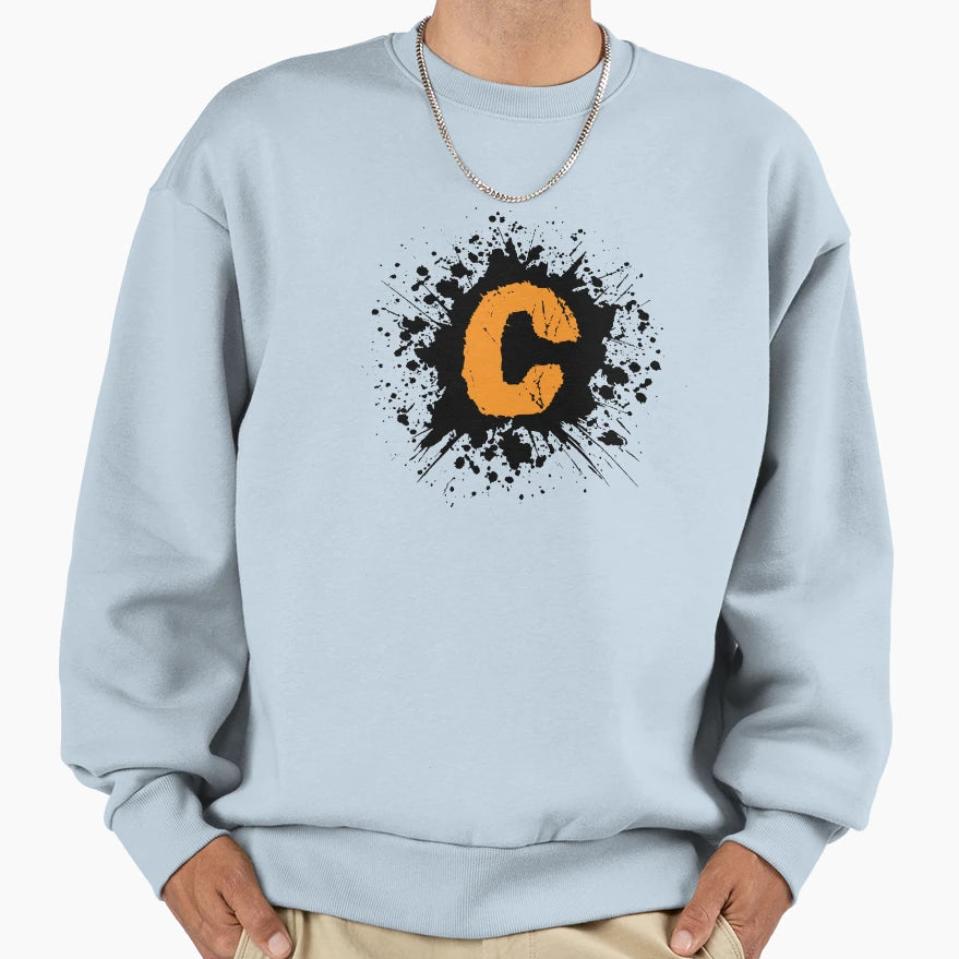 Monogram C Grunge Black Grunge Sweatshirt - Unique Graphic Men Women - T-Shirt, Sweatshirt, Hoodie