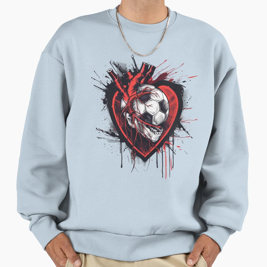 Soccer Heartbeat Sweatshirt - Fun Novelty Design for Adults - T-Shirt, Sweatshirt, Hoodie