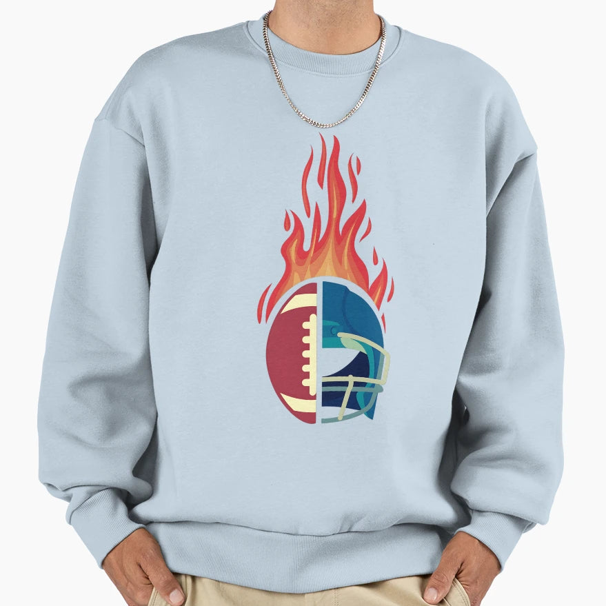 Funny Fathers Day American Football Sweatshirt - Graphic Print Men Women - T-Shirt, Sweatshirt, Hoodie