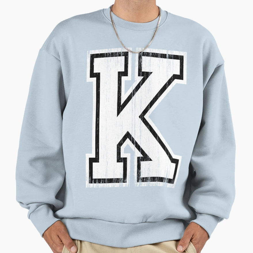 Big Sports Letter K Sweatshirt - Unique Graphic Men Women - T-Shirt, Sweatshirt, Hoodie