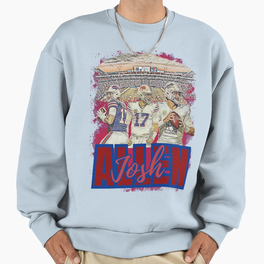 Qb No 17 Bootleg Football Fan Art Sweatshirt - Aesthetic Graphic Unisex - T-Shirt, Sweatshirt, Hoodie