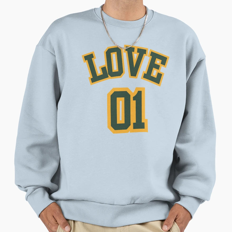 Love 01 Dynamic Green Sunny Sweatshirt - Aesthetic Graphic for Adults - T-Shirt, Sweatshirt, Hoodie