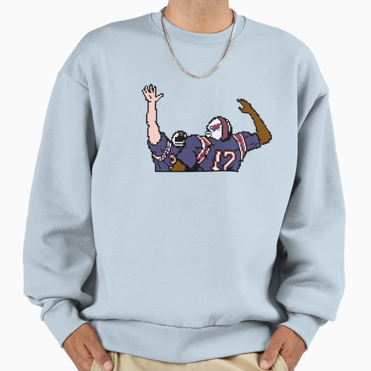 Bills Tecmo Bowl Touchdown Sweatshirt - Casual Everyday Wear Unisex - T-Shirt, Sweatshirt, Hoodie