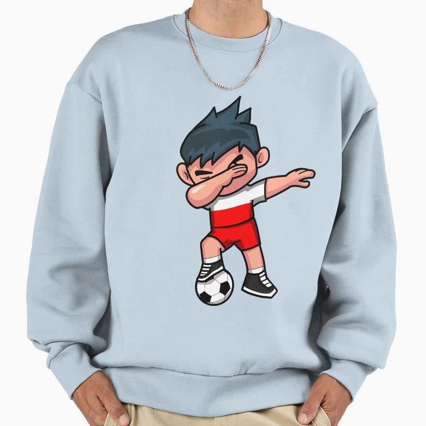 Soccer Dabbing Poland Sweatshirt - Novelty Apparel Unisex - T-Shirt, Sweatshirt, Hoodie