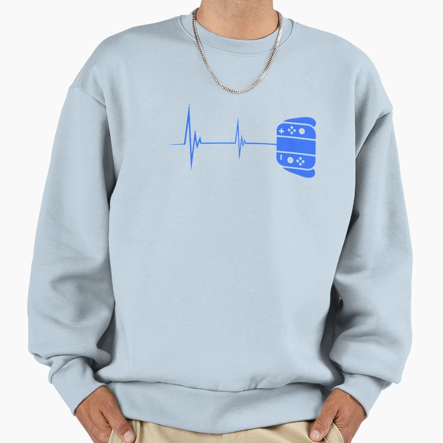 Gamer Heartbeat Video Game Players T-Shirt - Fun Novelty Design for Adults - T-Shirt, Sweatshirt, Hoodie