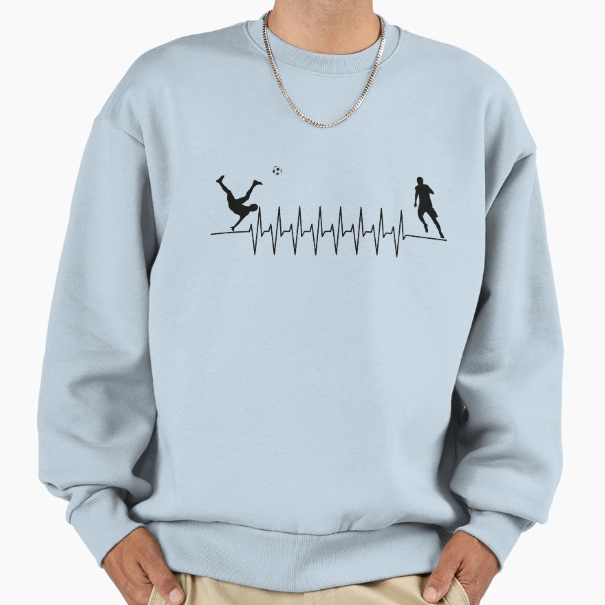 Football Heartbeat Love Football Sweatshirt - Novelty Apparel Unisex - T-Shirt, Sweatshirt, Hoodie