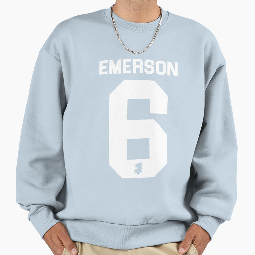 Emerson 6 White Text Sweatshirt - Unique Graphic for Adults - T-Shirt, Sweatshirt, Hoodie