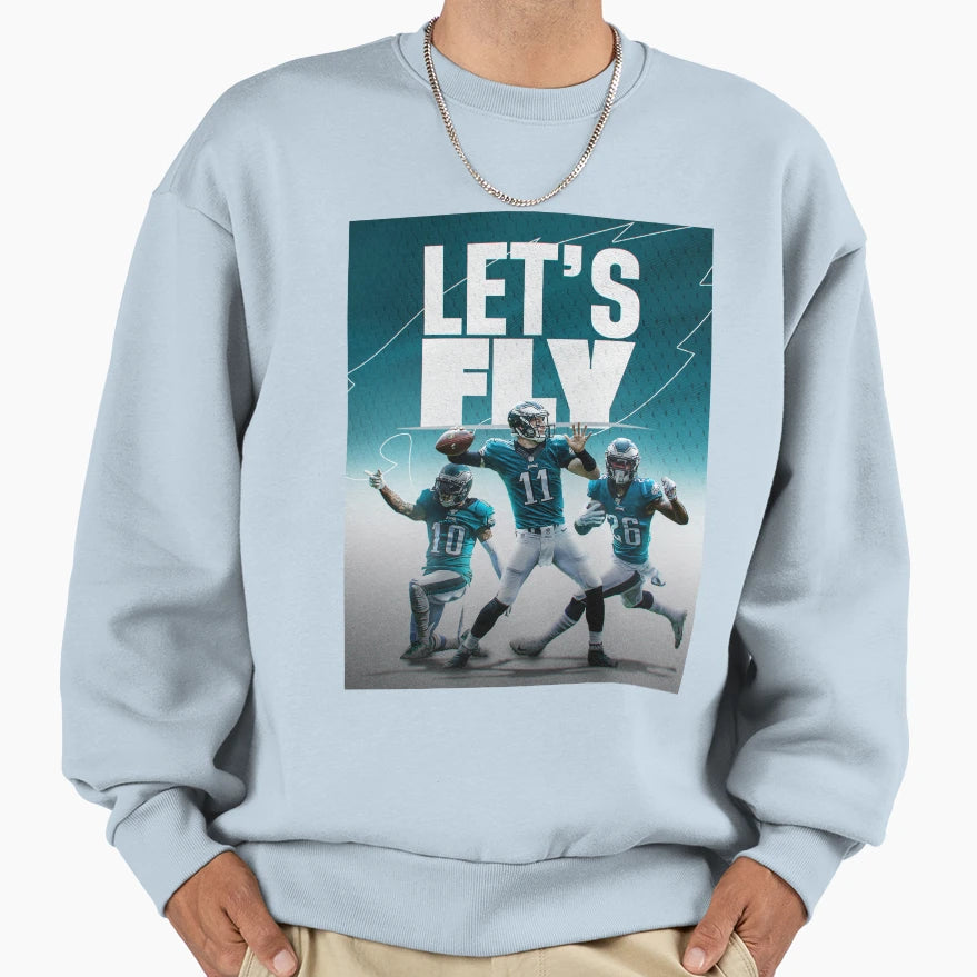 Philadelphia Football Sports Art Lets Sweatshirt - Unique Graphic Unisex - T-Shirt, Sweatshirt, Hoodie