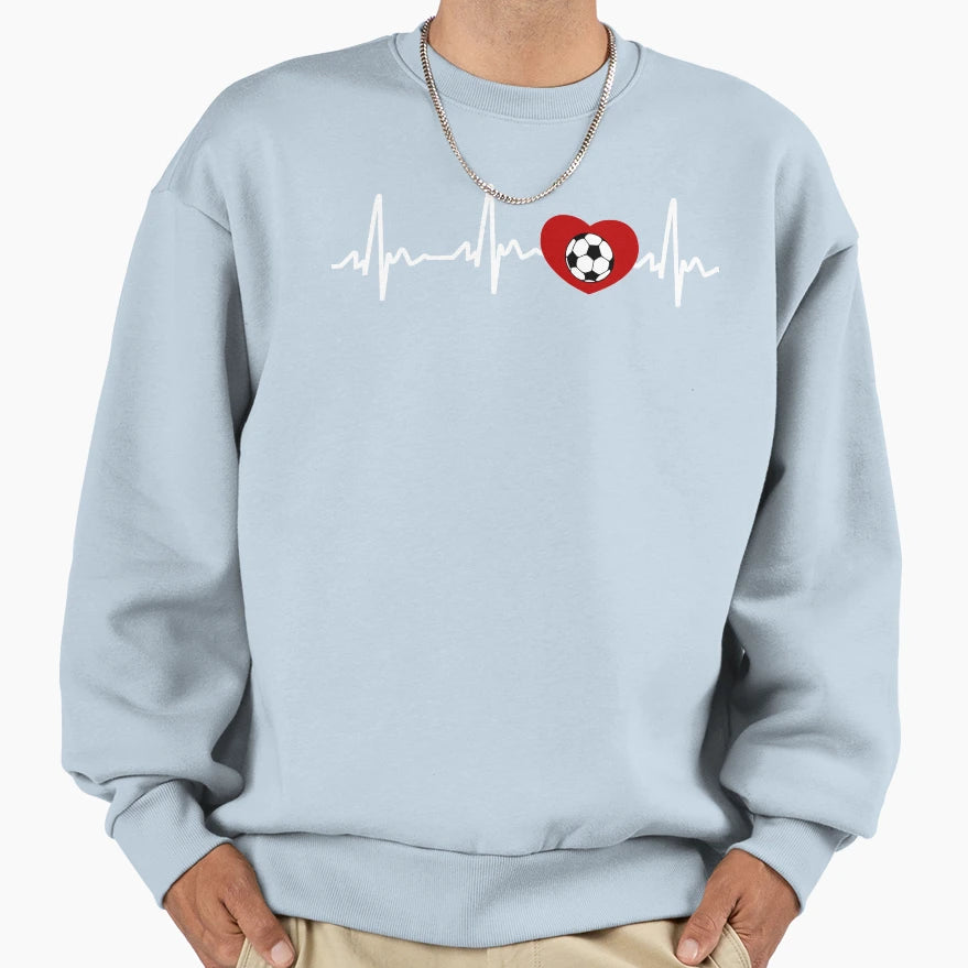 My Heart Beats Soccer Sweatshirt - Fun Novelty Design Unisex - T-Shirt, Sweatshirt, Hoodie