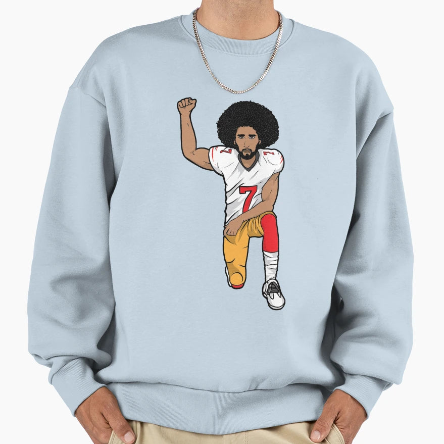 Colin Kaepernick Kneeling Sweatshirt - Streetwear Style Men Women - T-Shirt, Sweatshirt, Hoodie