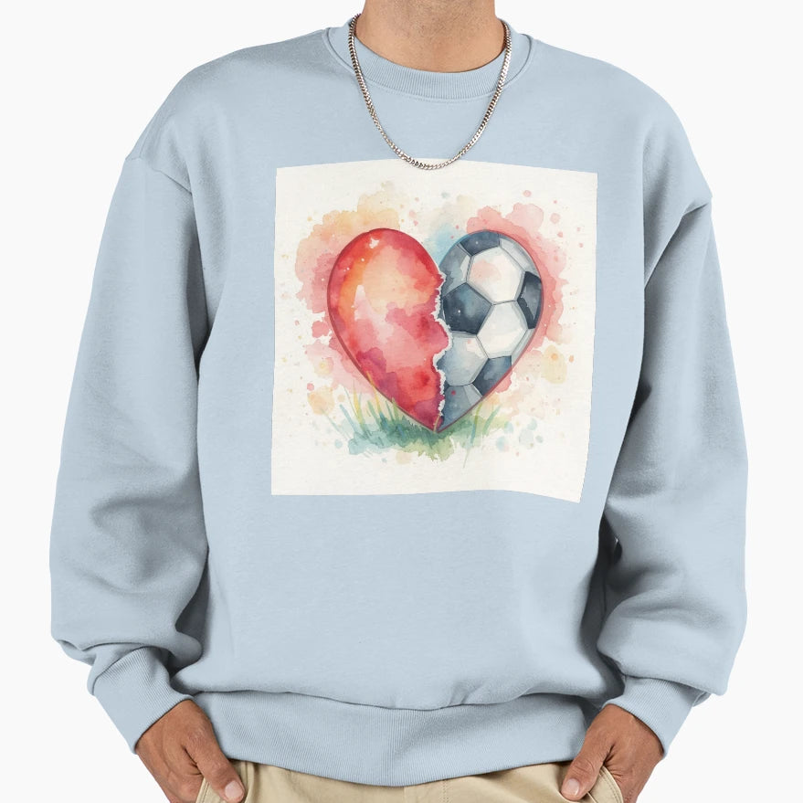 Soccer Love Sweatshirt - Aesthetic Graphic Men Women - T-Shirt, Sweatshirt, Hoodie