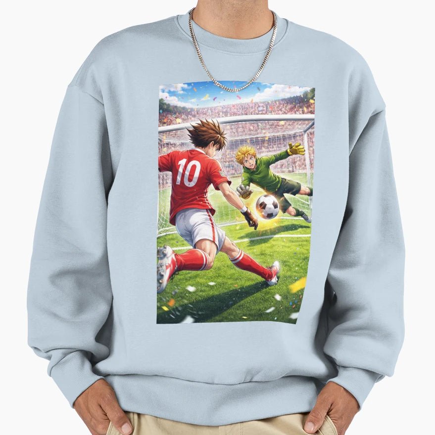Anime Soccer Goalkeeper Save Vs Sweatshirt - Unique Graphic for Adults - T-Shirt, Sweatshirt, Hoodie