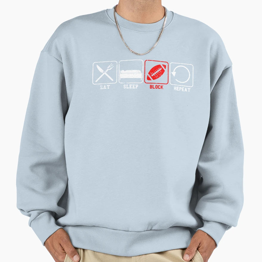 Eat Sleep Block Repeat T-Shirt - Aesthetic Graphic Unisex - T-Shirt, Sweatshirt, Hoodie