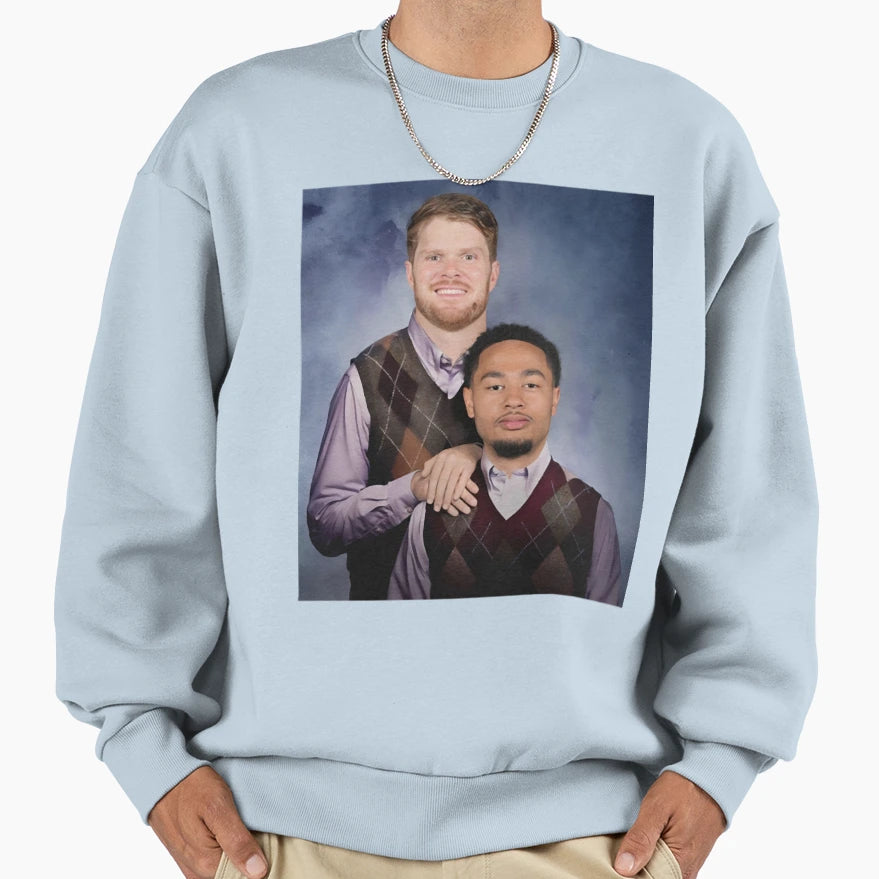 Sam Darnold Jaxon Smith Njigba Sweatshirt - Fun Novelty Design for Adults - T-Shirt, Sweatshirt, Hoodie