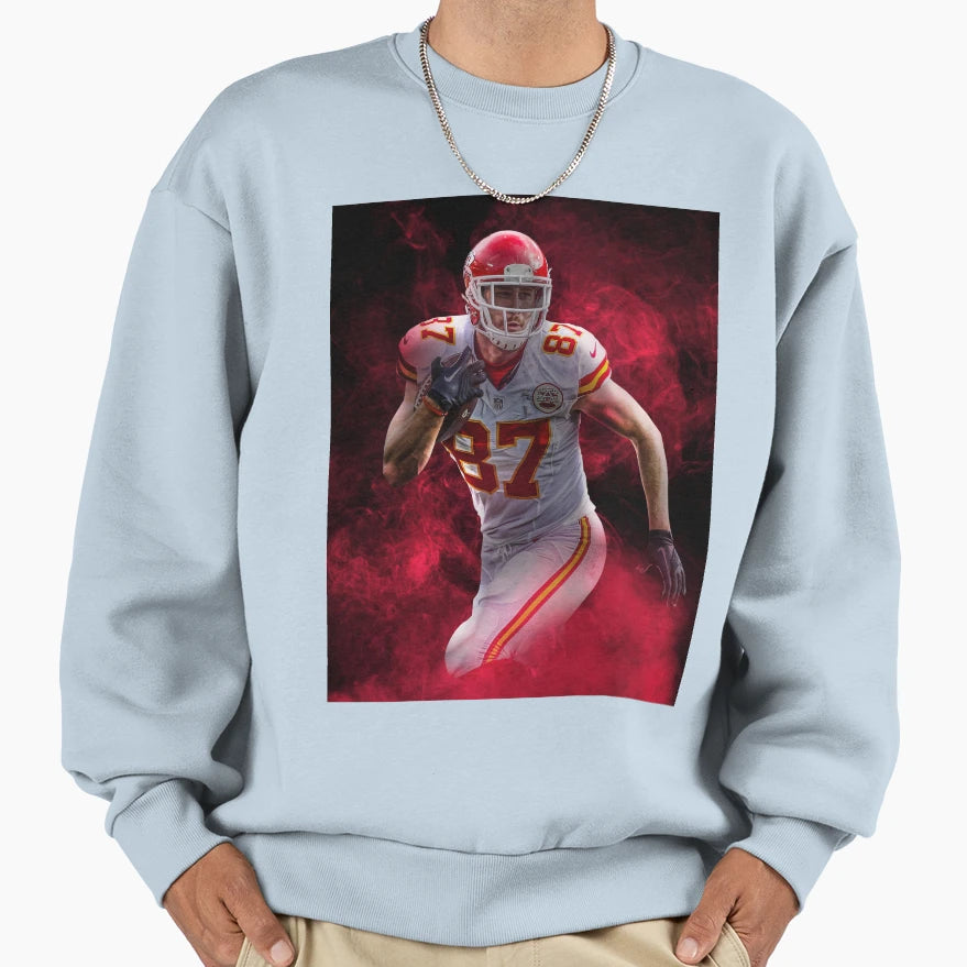T Kelce Kansas City Sports Art Sweatshirt - Graphic Print for Adults - T-Shirt, Sweatshirt, Hoodie