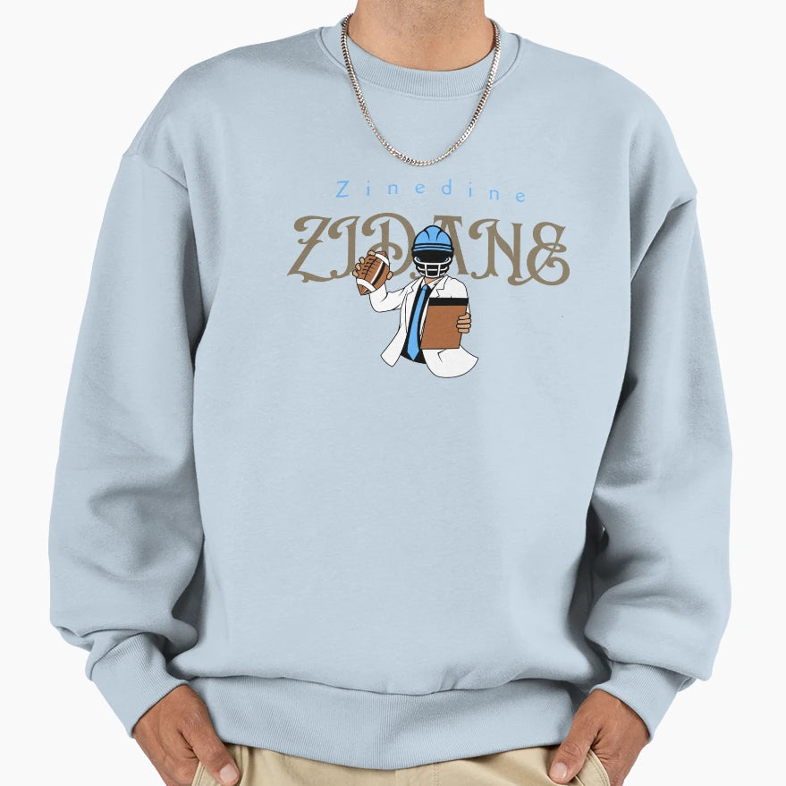 Zinedine Zidane Football Legend Sweatshirt - Custom Art Print for Adults - T-Shirt, Sweatshirt, Hoodie