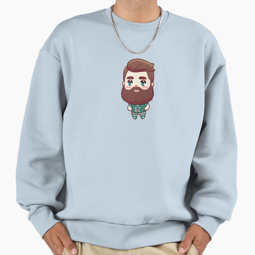 Kawaii Kelce Sweatshirt - Custom Art Print for Adults - T-Shirt, Sweatshirt, Hoodie