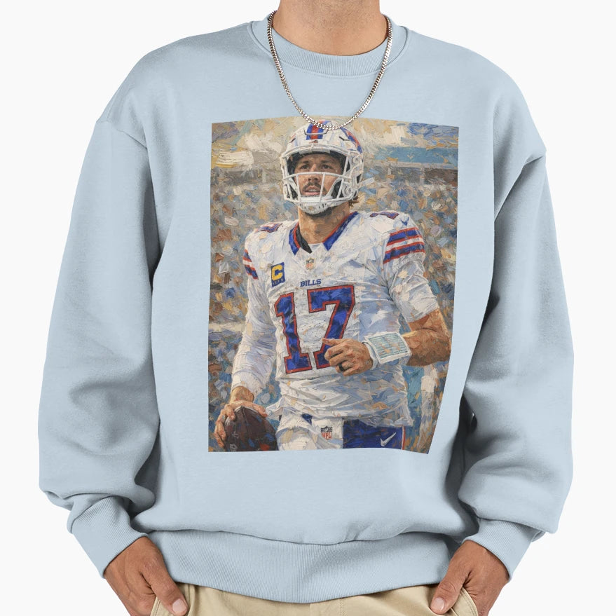 Impressionist Buffalo Football Sweatshirt - Casual Everyday Wear Men Women - T-Shirt, Sweatshirt, Hoodie